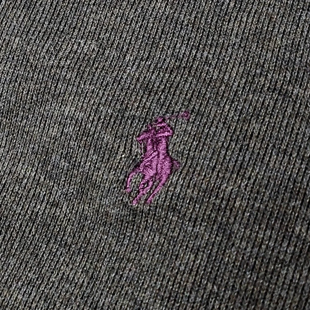 Polo Ralph Lauren 1/4 Zip Pullover Small Olive Green Purple Logo Preppy Academia